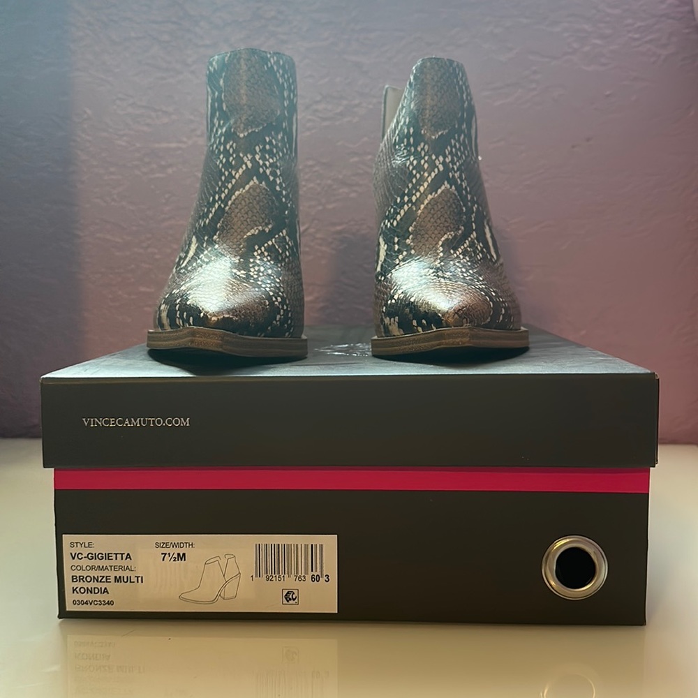 Vince Camuto snake skin boot